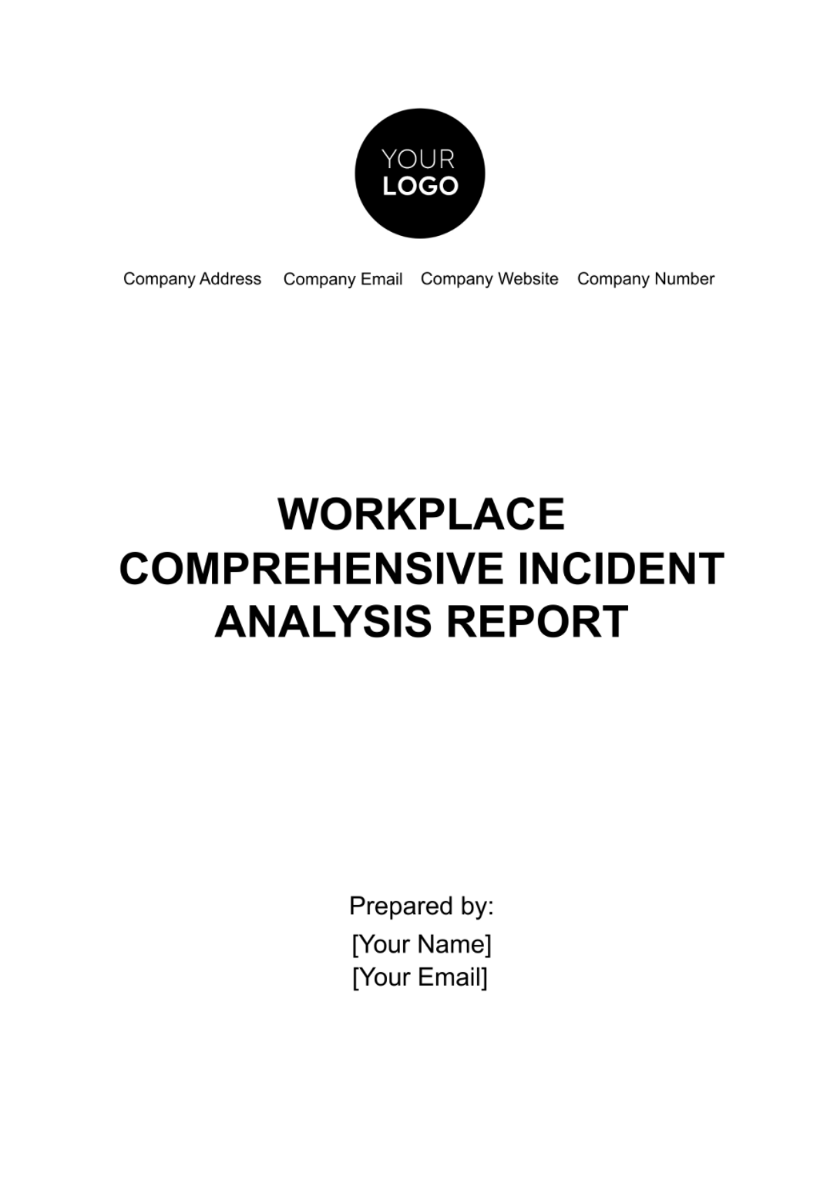 Workplace Comprehensive Incident Analysis Report Template Edit Online