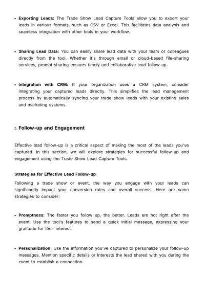 Free Sales User Manual for Trade Show Lead Capture Tools Template to Edit Online