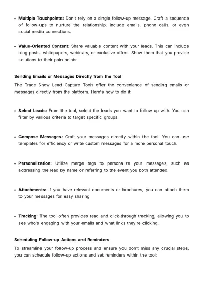 Free Sales User Manual for Trade Show Lead Capture Tools Template to Edit Online