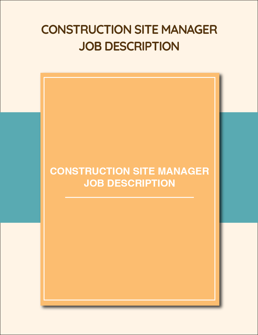 Construction Manager Word Templates Design, Free, Download