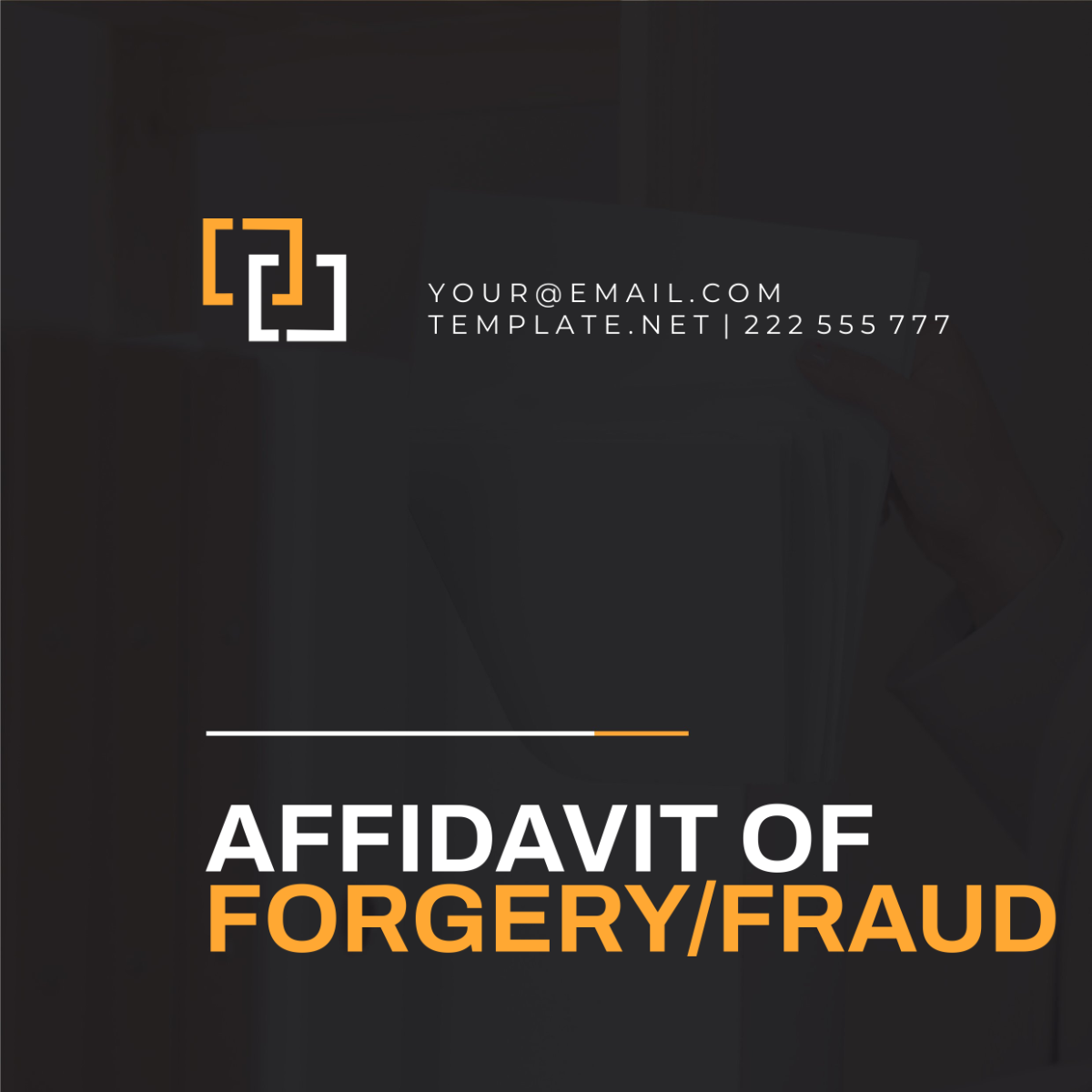 Affidavit of Forgery/Fraud Template