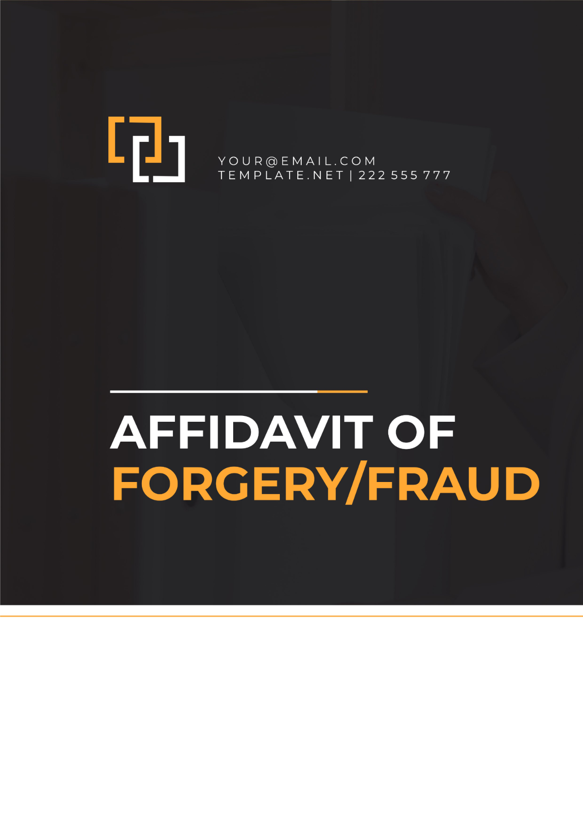 Affidavit of Forgery/Fraud Template