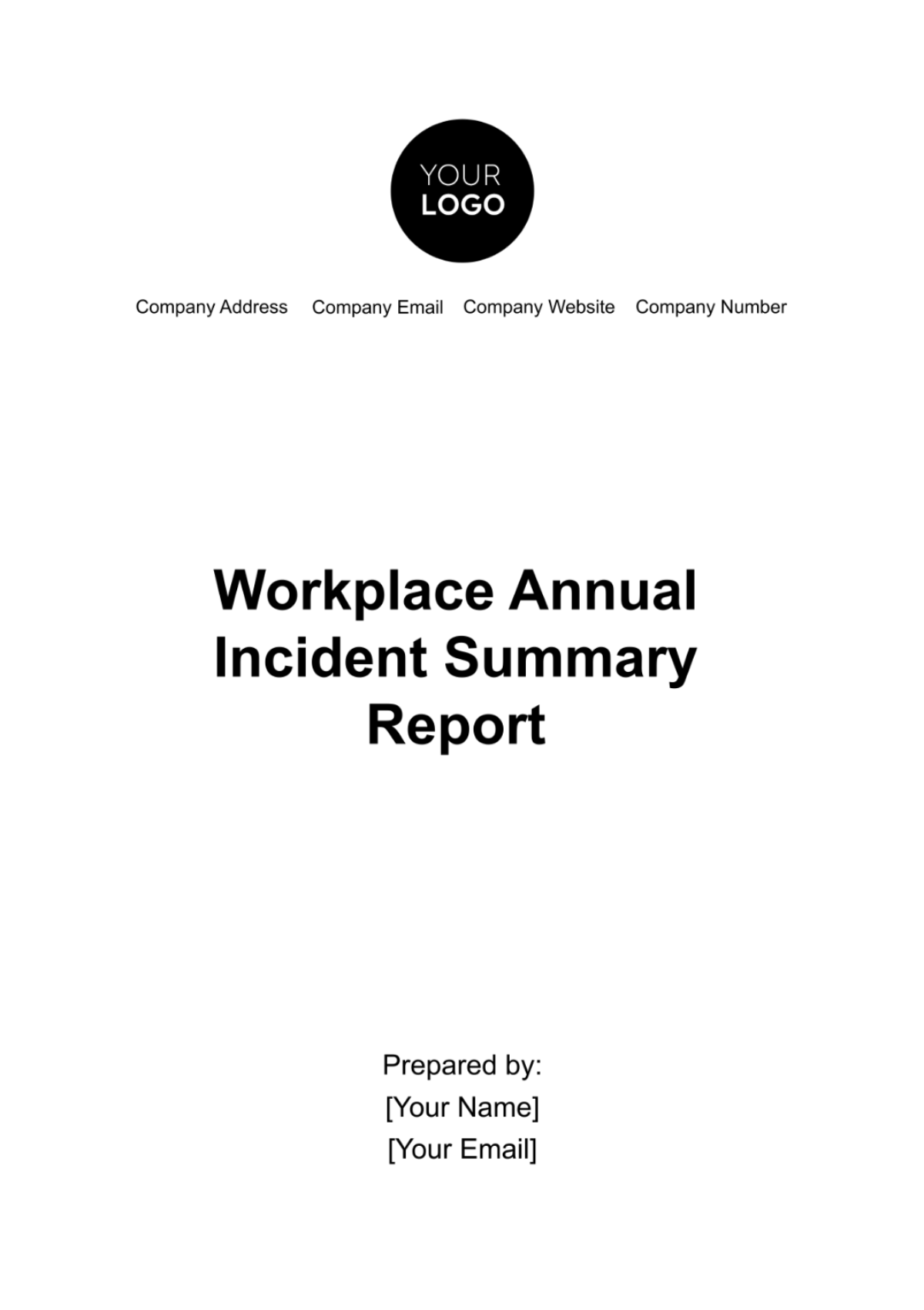 Workplace Annual Incident Summary Report Template - Edit Online & Download