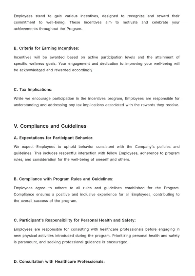 Free Employee Wellness Program Participation Agreement Template to Edit Online