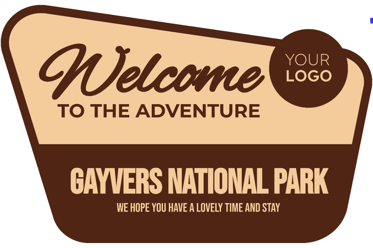 National Park Sign Template
