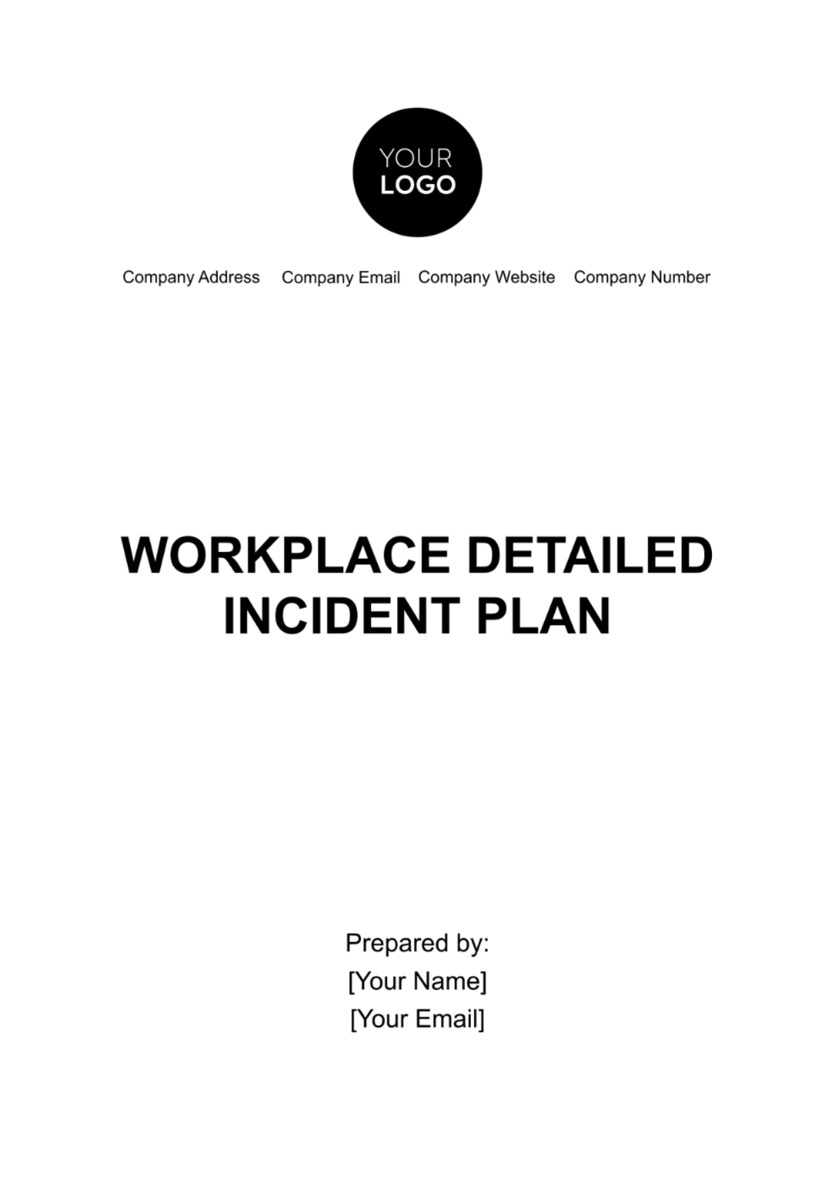 Free Workplace Detailed Incident Plan Template