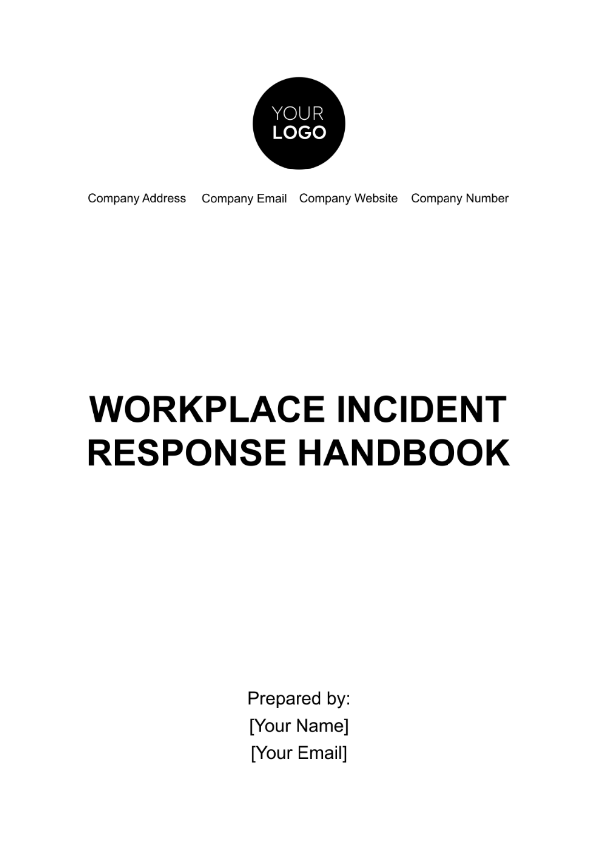 Free Workplace Incident Response Handbook Template
