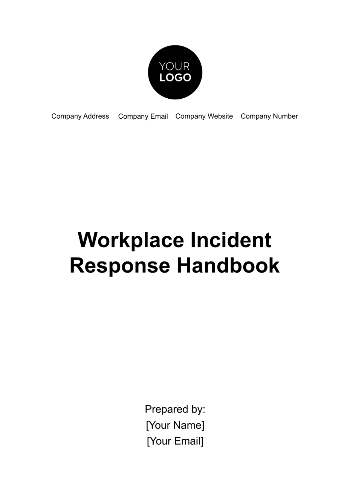 Workplace Incident Response Handbook Template - Edit Online & Download