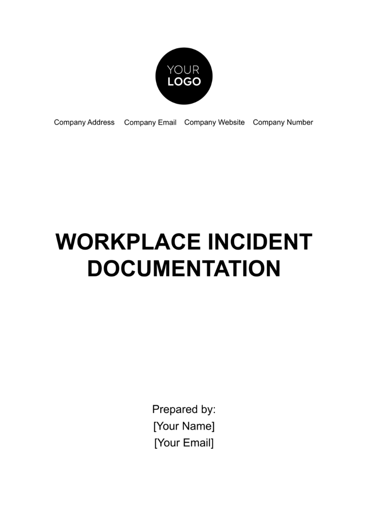 Free Workplace Incident Documentation Template