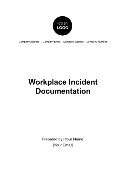 Free Workplace Incident Documentation Template to Edit Online