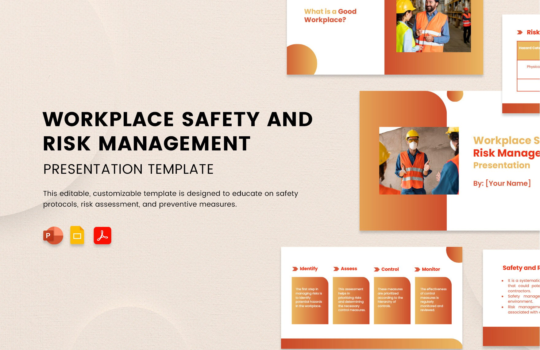 Free Workplace Safety and Risk Management Presentation Template in PDF, PowerPoint, Google Slides