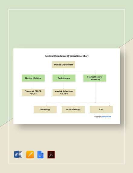 Medical Clinic Organizational Chart Template - PDF | Word | Apple Pages