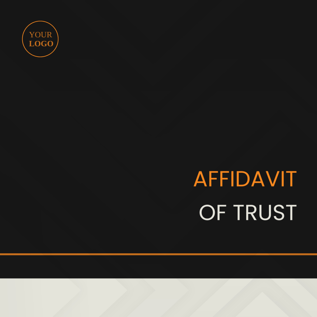 Affidavit of Trust Template