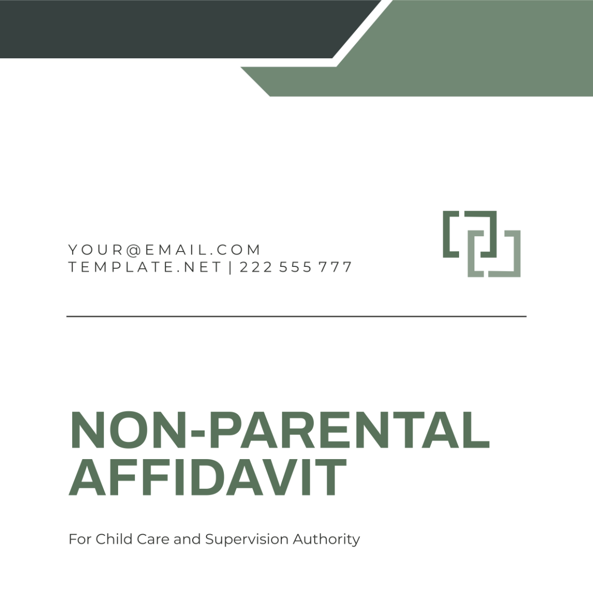 Non-Parental Affidavit Template