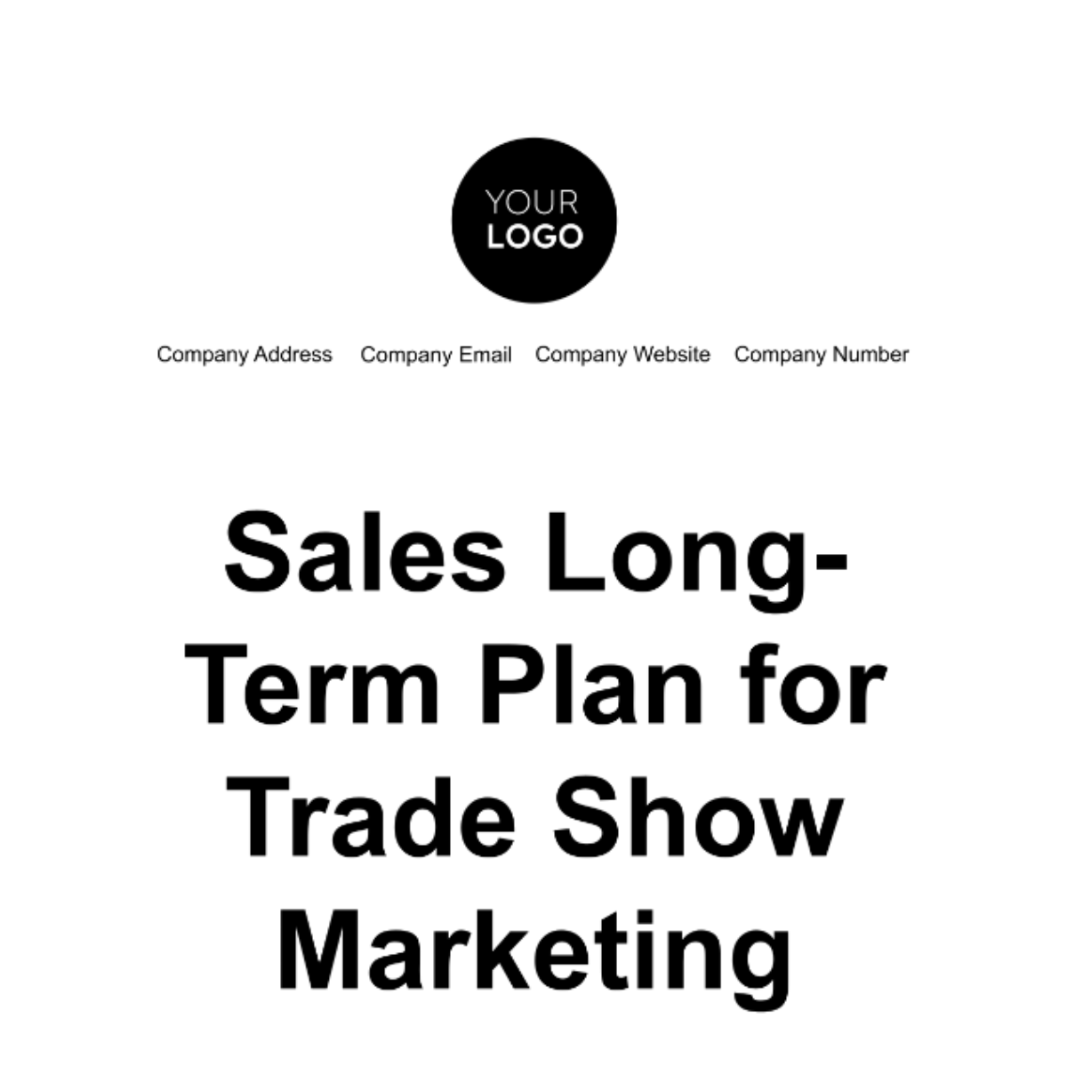 Sales Long-Term Plan for Trade Show Marketing Template