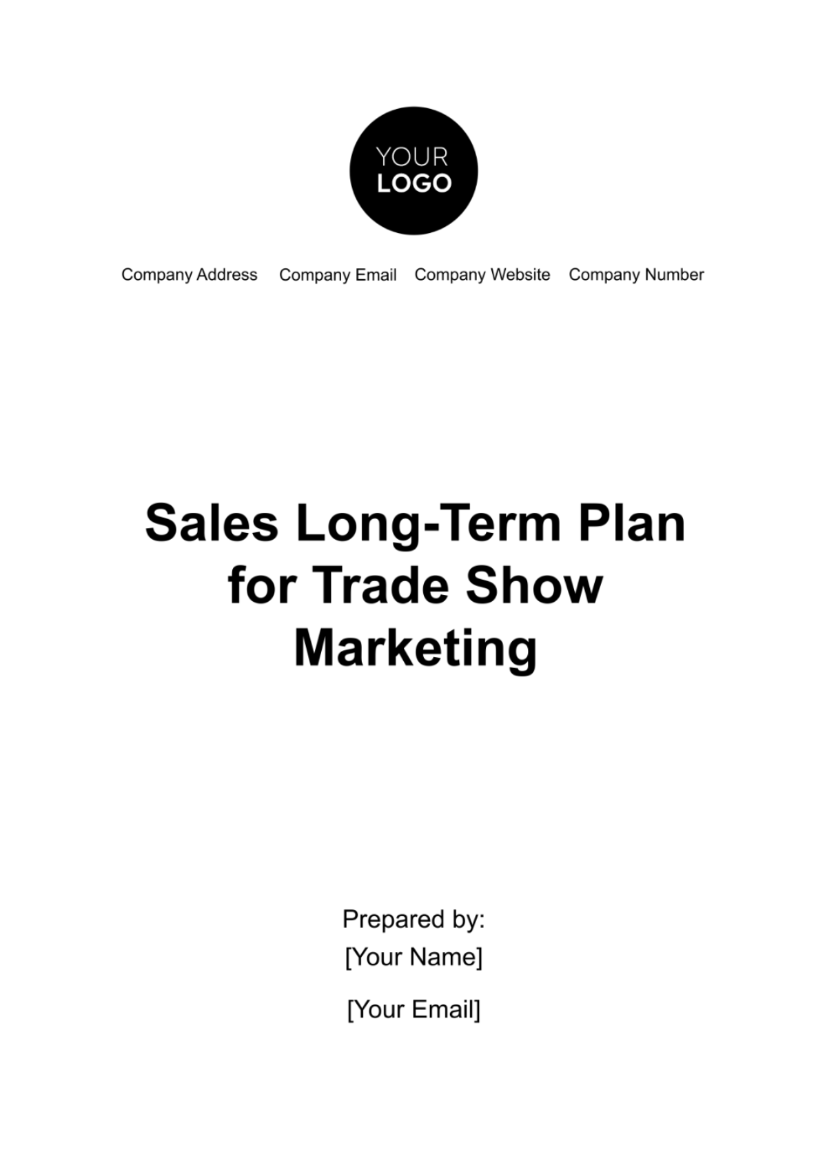 Sales Long-Term Plan for Trade Show Marketing Template - Edit Online & Download