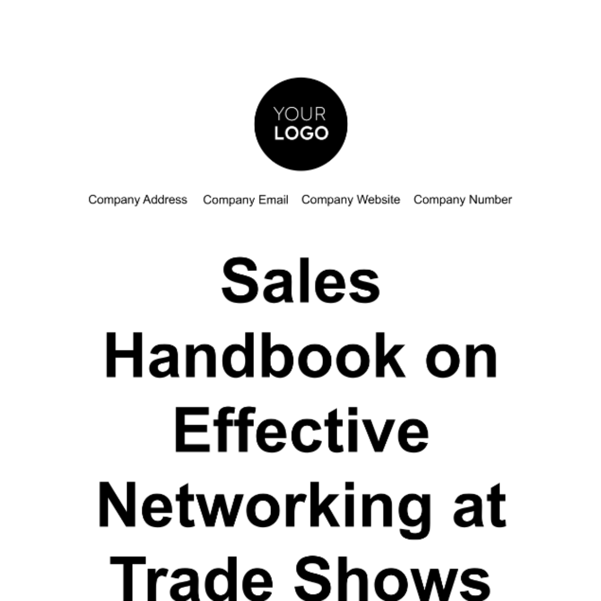 Free Sales Handbook on Effective Networking at Trade Shows Template