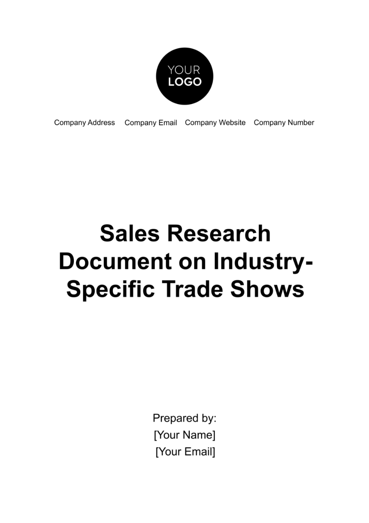 Sales Research Document on Industry-Specific Trade Shows Template - Edit Online & Download