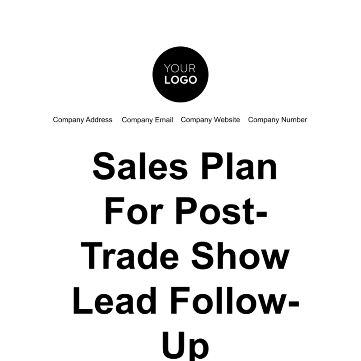 Free Sales Plan for Post-Trade Show Lead Follow-Up Template