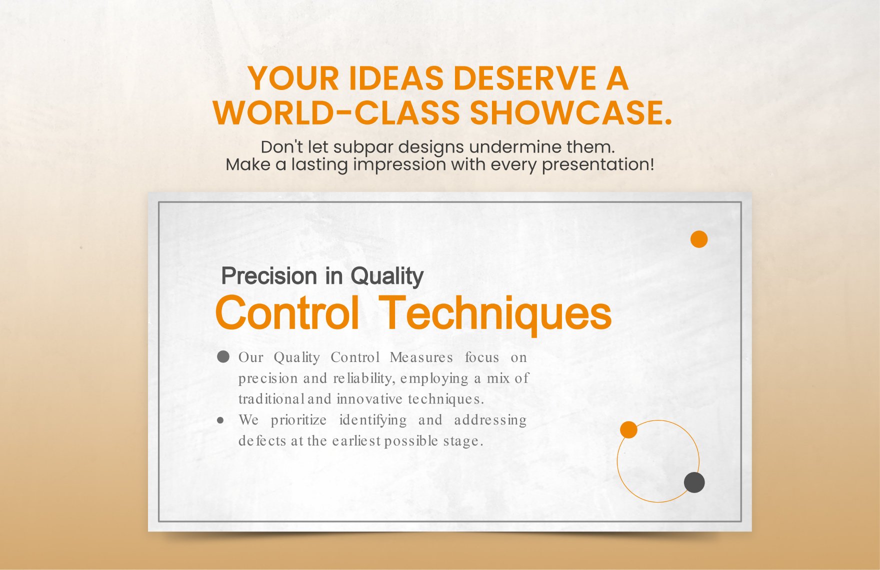 Quality Assurance and Control Presentation Template