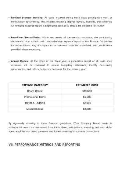 Free Sales Policy on Trade Show Sponsorship and Participation Template to Edit Online