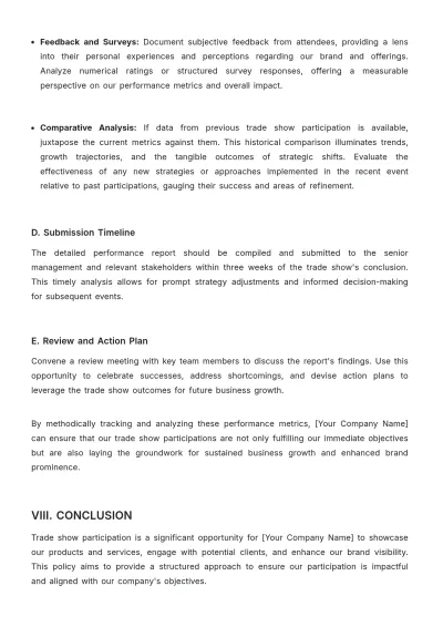 Free Sales Policy on Trade Show Sponsorship and Participation Template to Edit Online