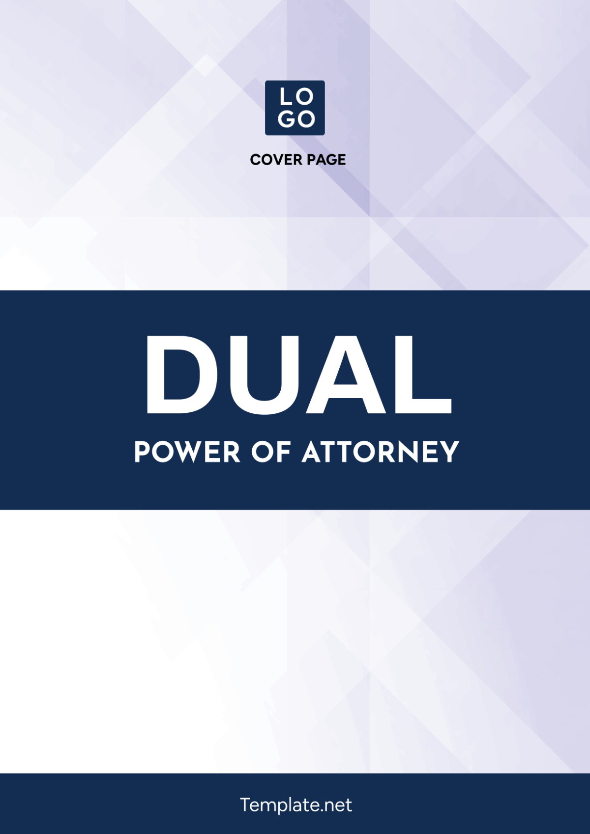 Dual Power of Attorney Cover Page Template