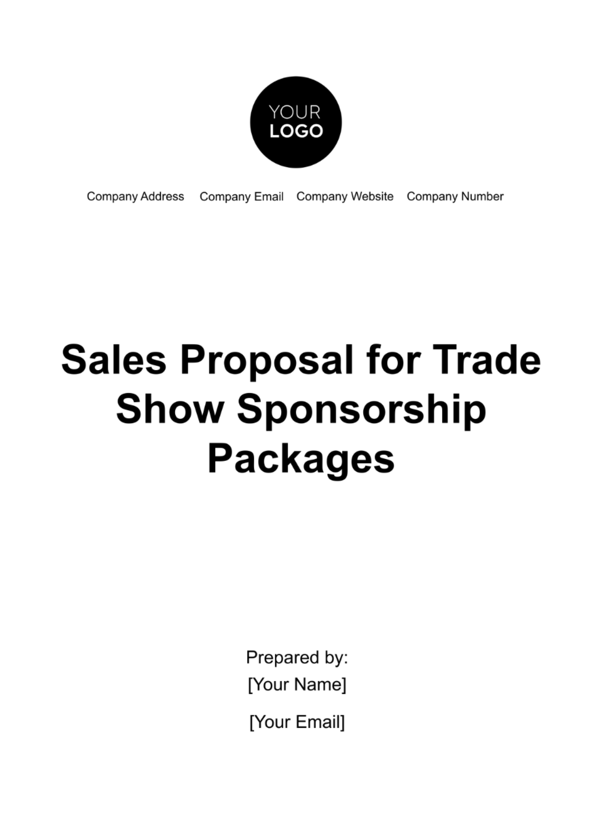Sales Proposal for Trade Show Sponsorship Packages Template