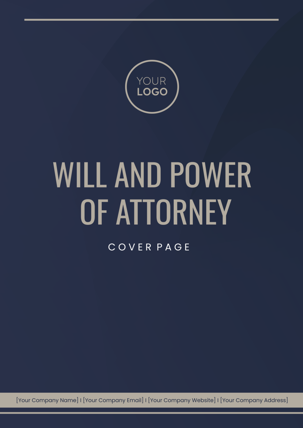 Will And Power of Attorney Cover Page