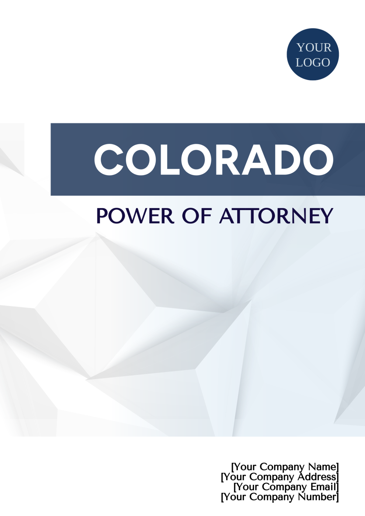 Colorado Power of Attorney Cover Page