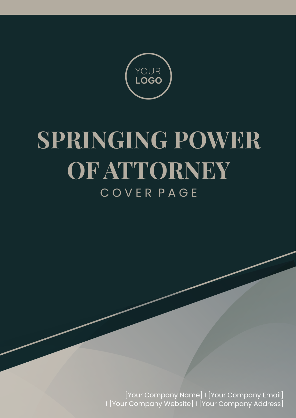 Springing Power of Attorney Cover Page