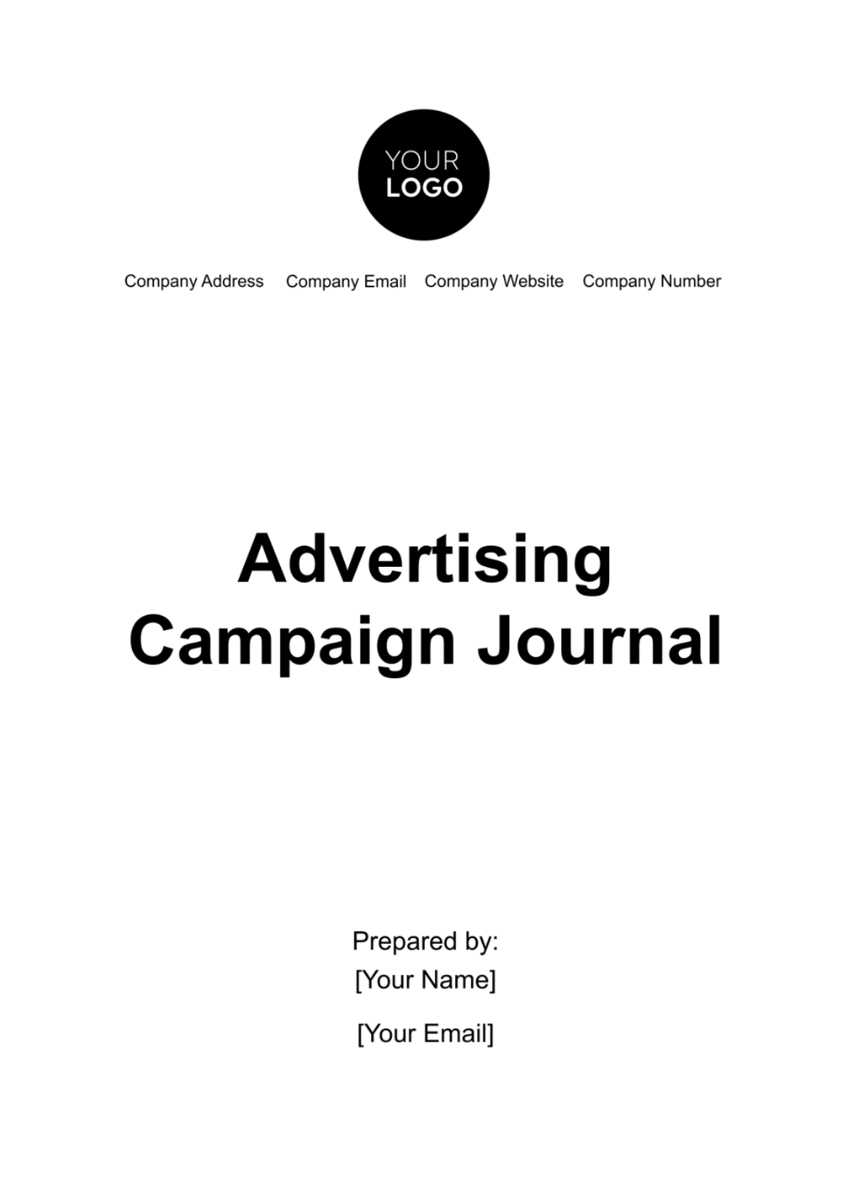 Advertising Campaign Journal Template - Edit Online & Download