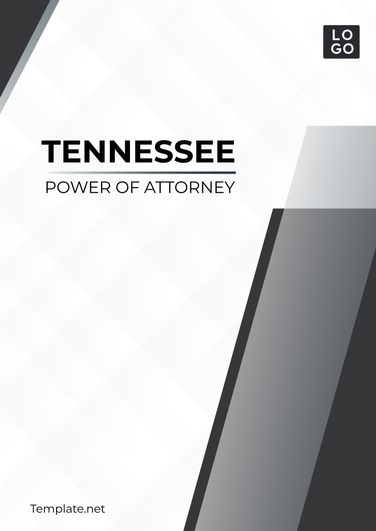 Tennessee Power of Attorney Cover Page Template