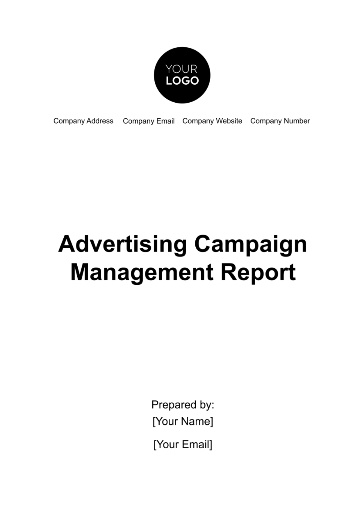 Advertising Campaign Management Report Template - Edit Online & Download