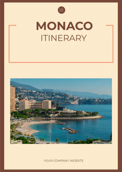 Free Monaco Itinerary Template to Edit Online