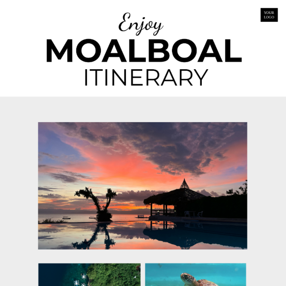 Moalboal Itinerary Template - Edit Online & Download