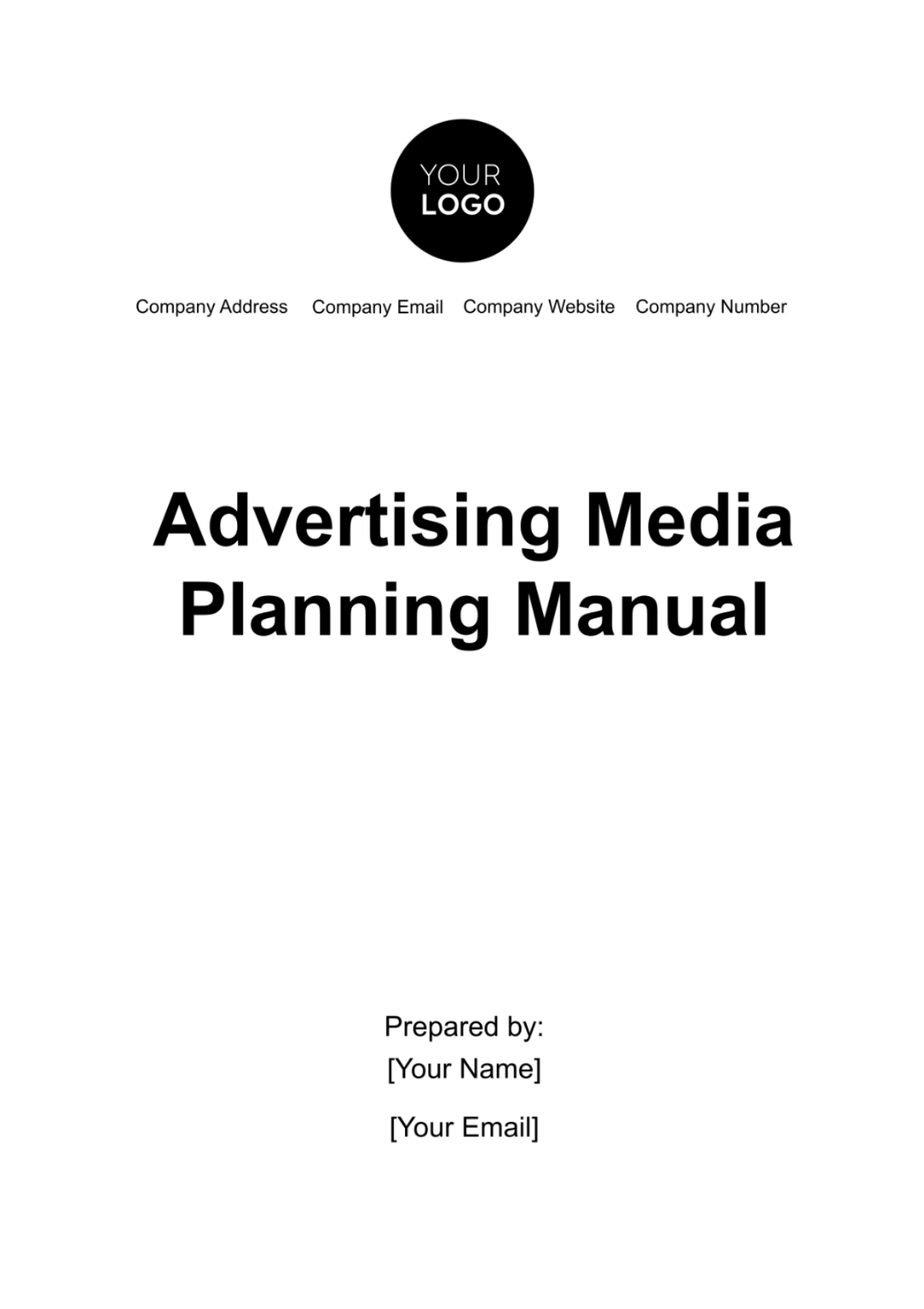Free Advertising Media Planning Manual Template