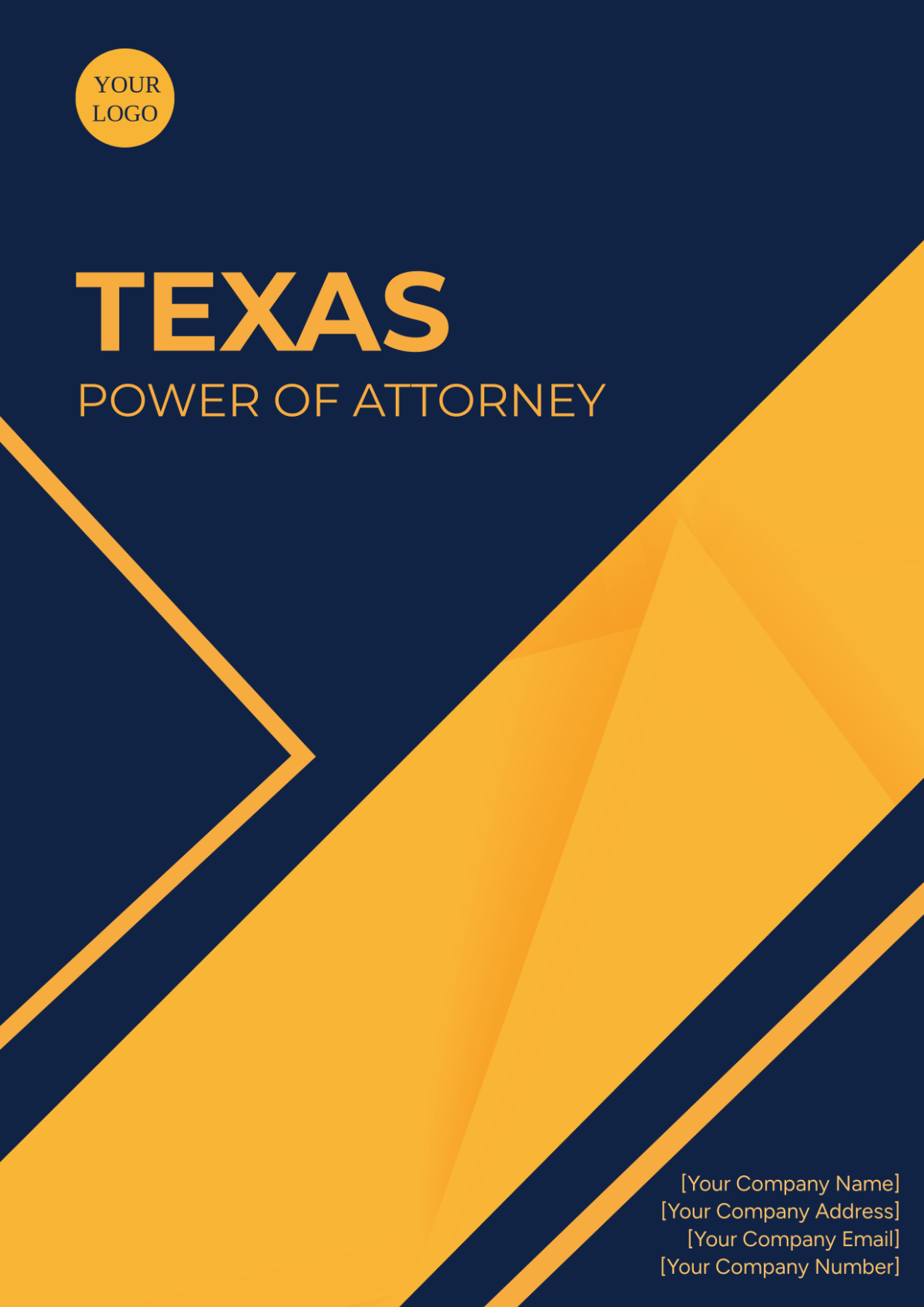 Texas Power of Attorney Cover Page