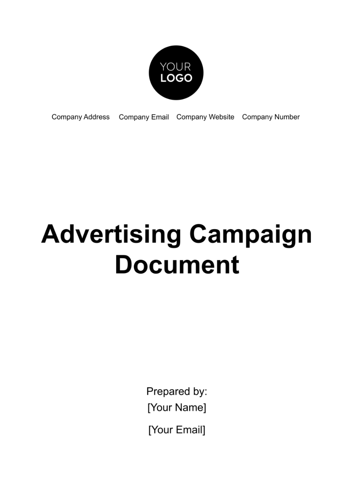 Advertising Campaign Document Template - Edit Online & Download