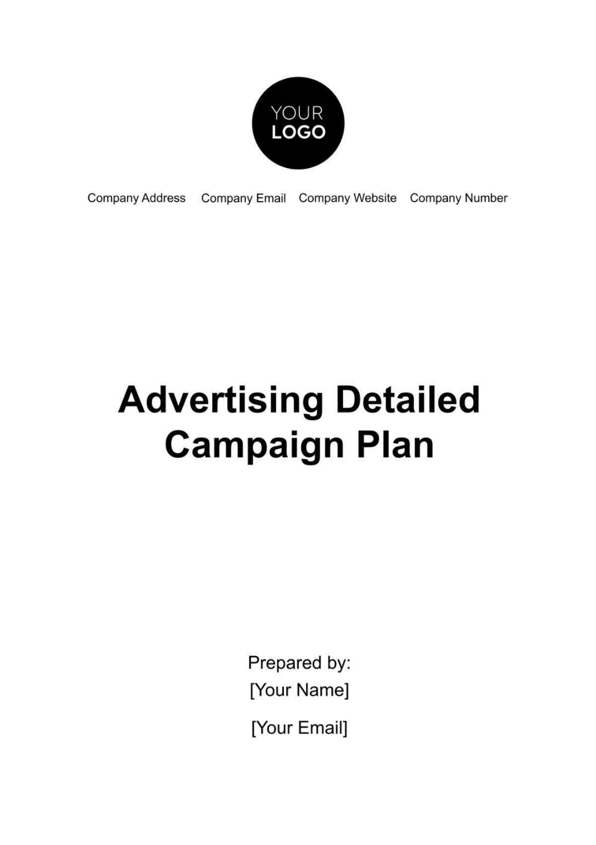 Advertising Detailed Campaign Plan Template - Edit Online & Download