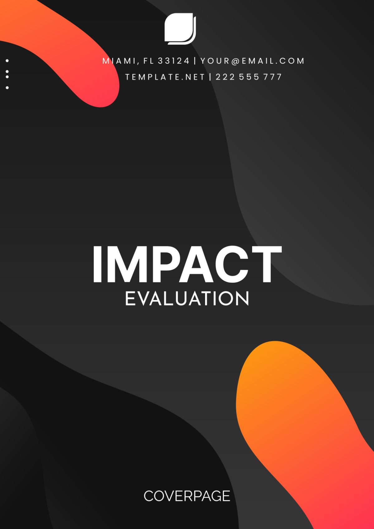 Impact Evaluation Cover Page Template - Edit Online & Download Example ...