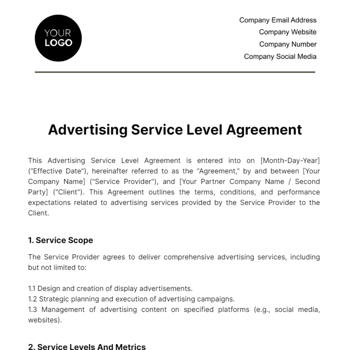 advertising-service-level-agreement-template-edit-online-download