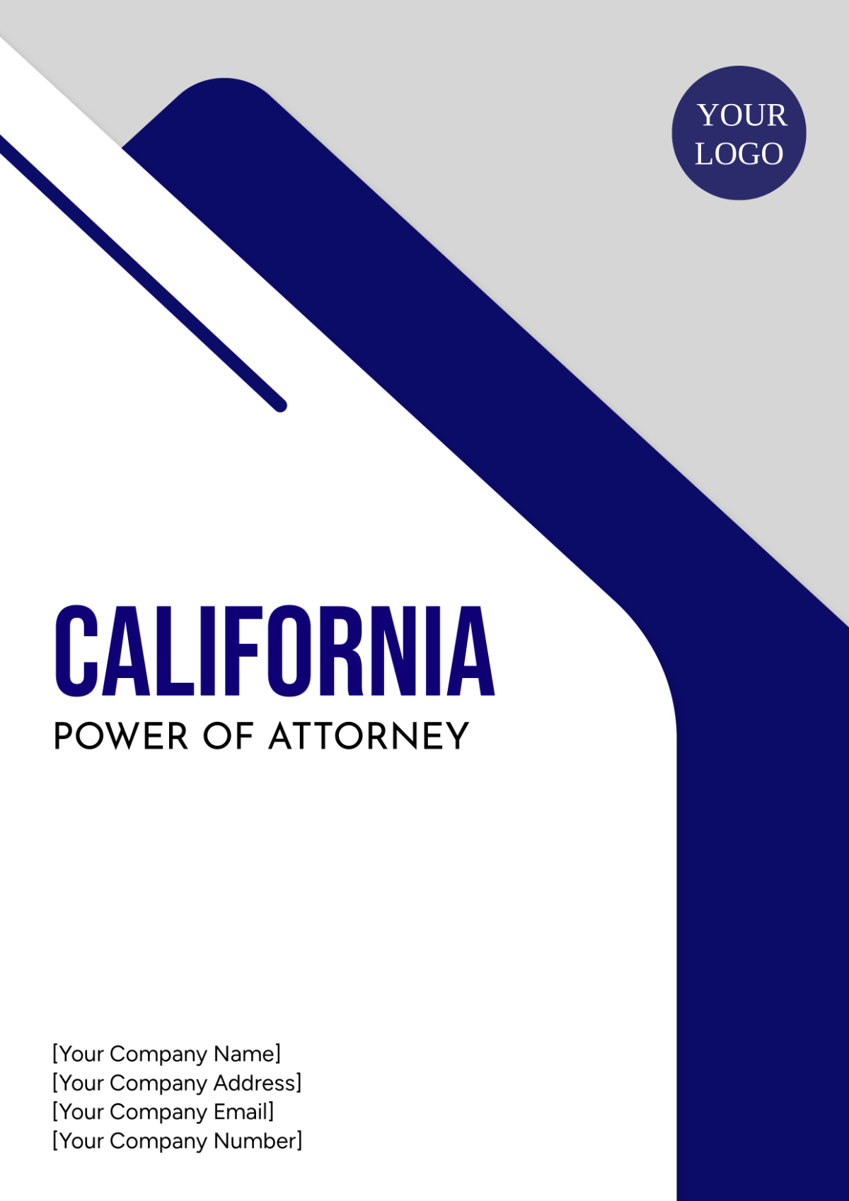 California Power of Attorney Cover Page