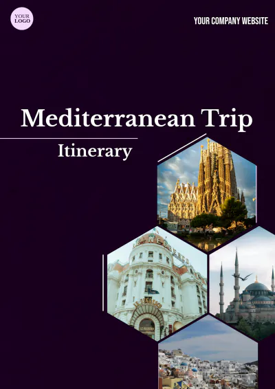 Free Mediterranean Itinerary Template to Edit Online