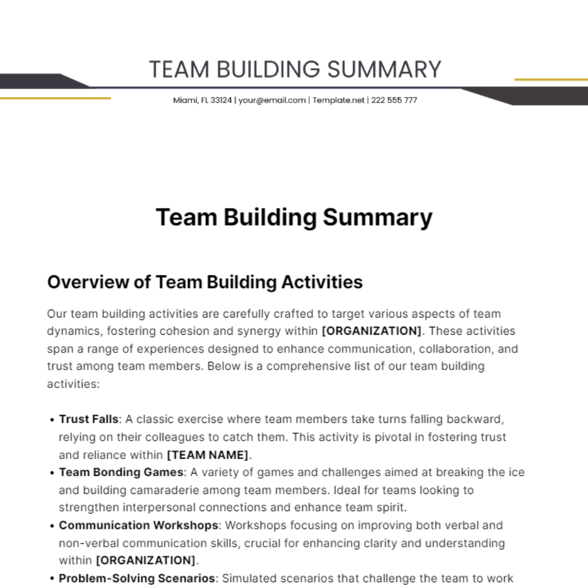 free-team-building-summary-template-edit-online-download-template