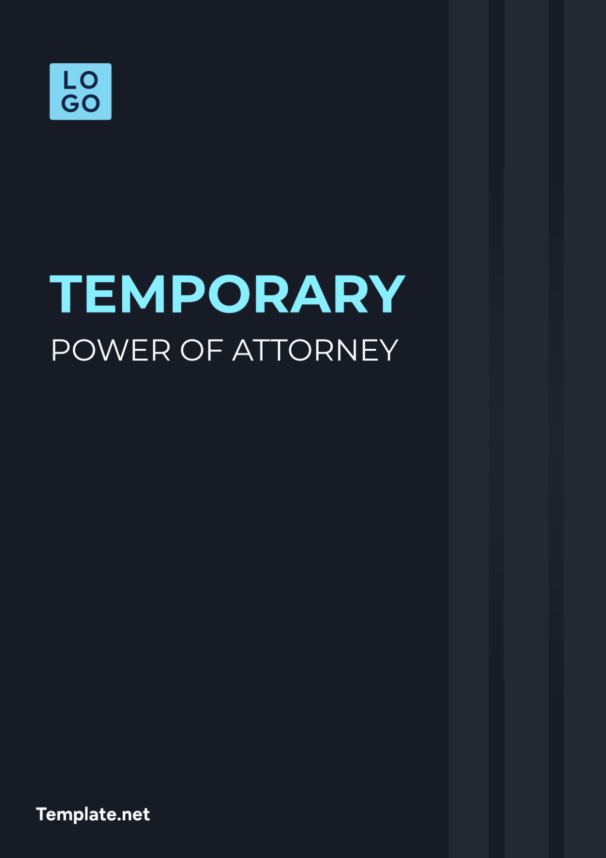 Temporary Power of Attorney Cover Page