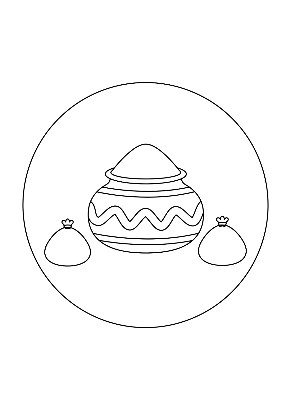 Free Easy Holi Drawing Template