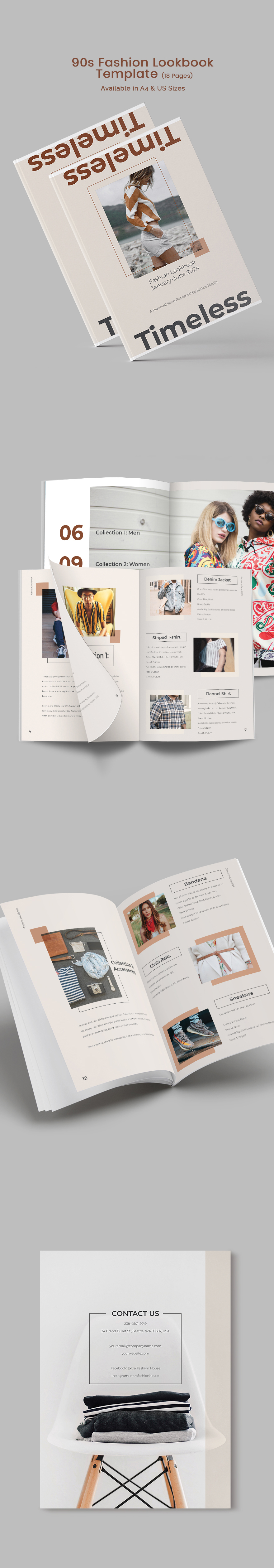 Film Lookbook Template InDesign, Word, Apple Pages, Publisher