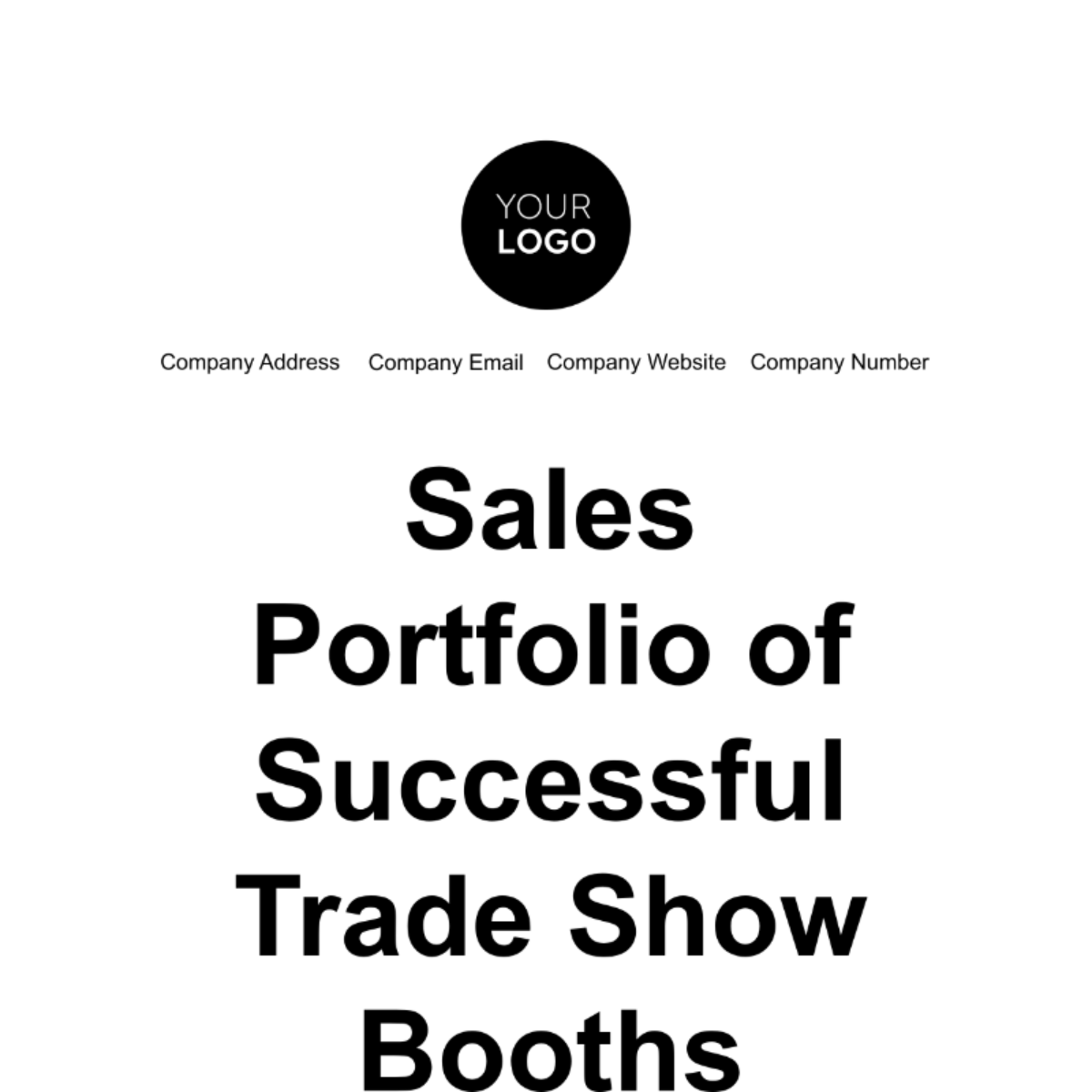 Sales Portfolio of Successful Trade Show Booths Template