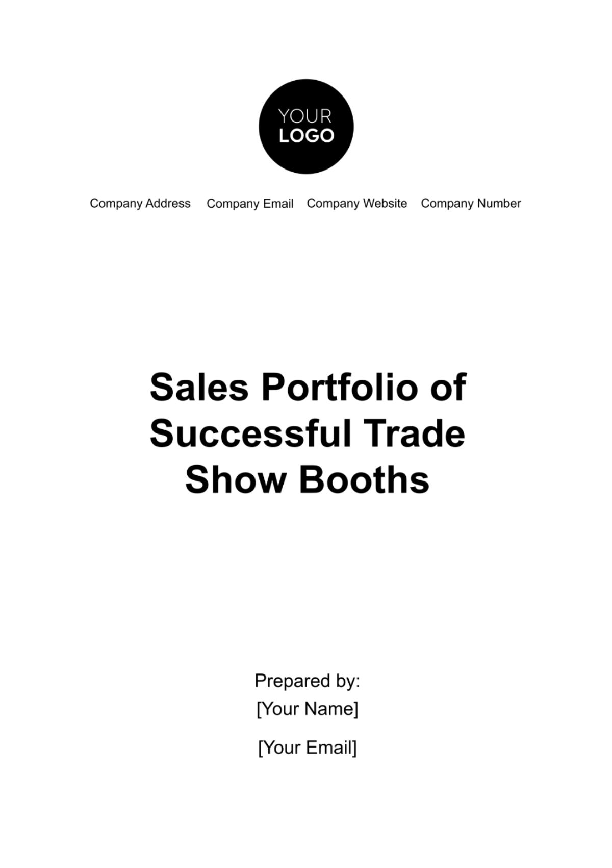 Sales Portfolio of Successful Trade Show Booths Template - Edit Online & Download